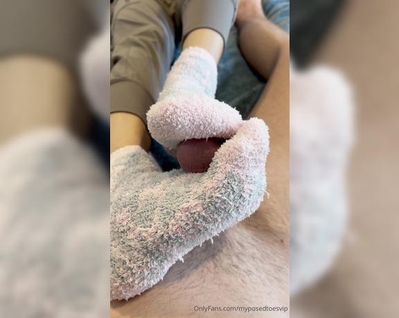 Brooke Jones aka myposedtoesvip OnlyFans - Fuzzy sock lovers this one is for you! Would you love my soft fuzzy socks stroking your cock Or 1