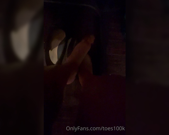 100K Toes aka toes100k OnlyFans - Sneaking a video while out to eat with fam