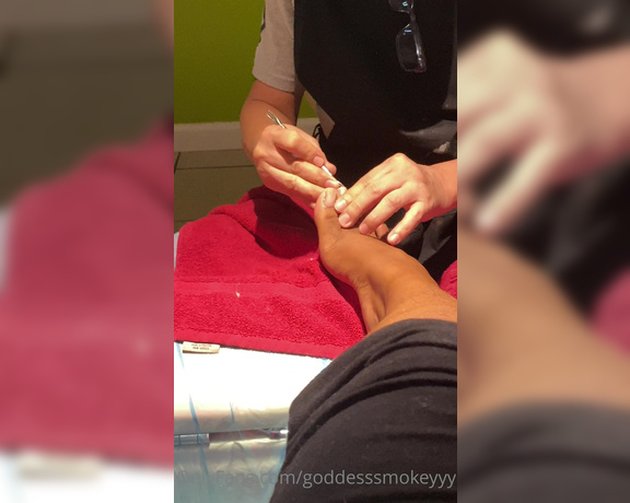 Goddess Smokey aka goddesssmokeyyy OnlyFans - Pedicure time