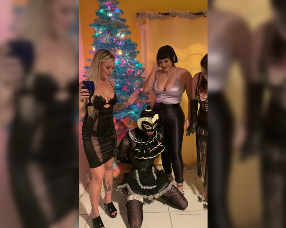 Sorceress Bebe aka b_findom OnlyFans - Having fun with Lady Lila Stern, Mistress Veronica Vixenn and Rubber Camille