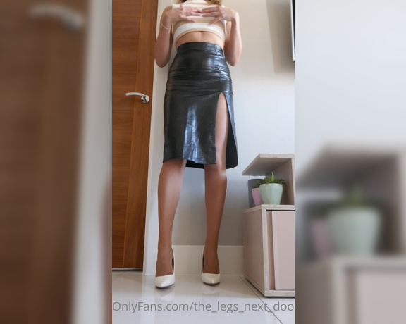 The Legs Next Door aka the_legs_next_door OnlyFans - Who else here cannot resist a lady in a leather skirt  Annabel