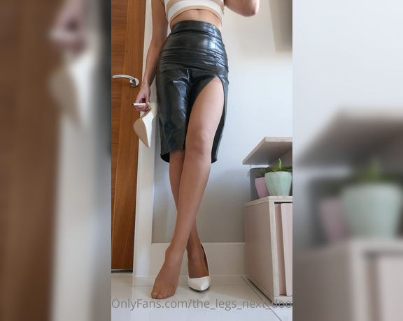 The Legs Next Door aka the_legs_next_door OnlyFans - Who else here cannot resist a lady in a leather skirt  Annabel