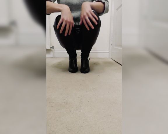 The Legs Next Door aka the_legs_next_door OnlyFans - Here is the video for you guys my sexy legs in my shiny black leggings  these boots make