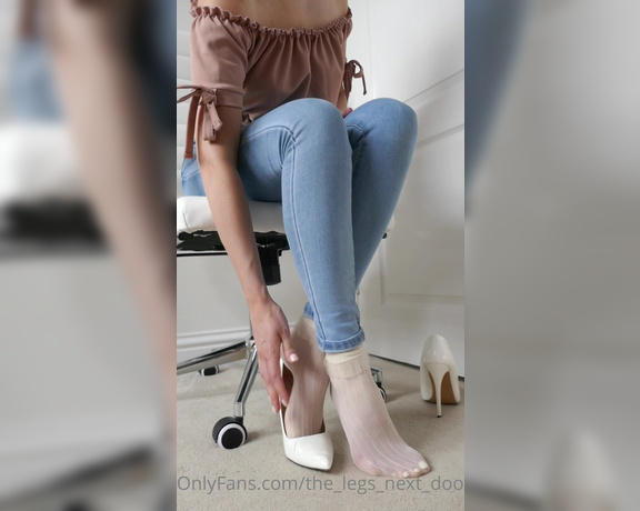 The Legs Next Door aka the_legs_next_door OnlyFans - Just a simple little video showing you my smelly frilly nylon socks and soles a little bit more inti