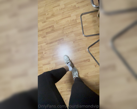 Your Diamond aka yourdiamondvip OnlyFans - I did a new video in office, I’m taking off shoes for you my slave
