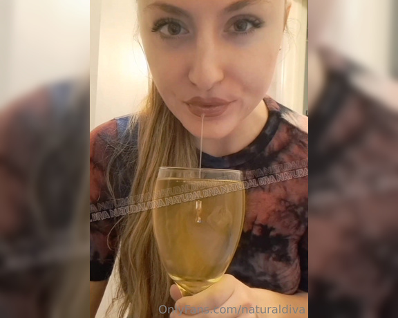 Natural Diva aka naturaldiva OnlyFans - I have a glass of champagne for you to drink full clip for rebillers that want to see me pour