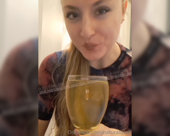 Natural Diva aka naturaldiva OnlyFans - I have a glass of champagne for you to drink full clip for rebillers that want to see me pour