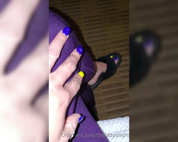 Lady Steph aka theladysteph OnlyFans - Just a lil flop slipper toe tease and dangle with my Bitter Velvets Arent they sexy #TheLadySteph