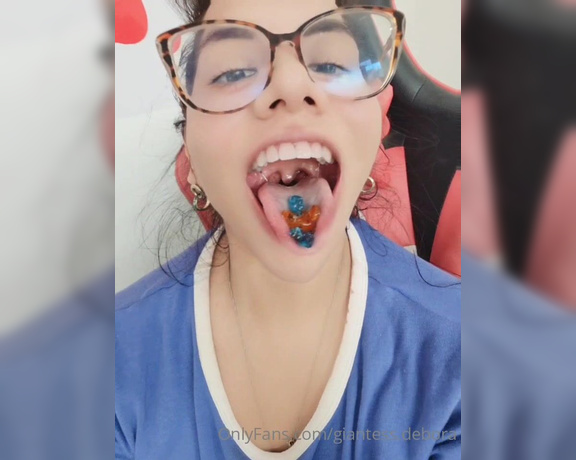 Giantess Debora aka giantess.debora OnlyFans - It turns me on when you look at me eating gummies, and beg me to be one of them! Full video