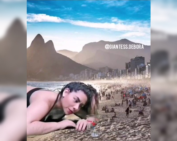 Giantess Debora aka giantess.debora OnlyFans - Giant woman in the beach Mujer giganta en la playa y su pequeo amor