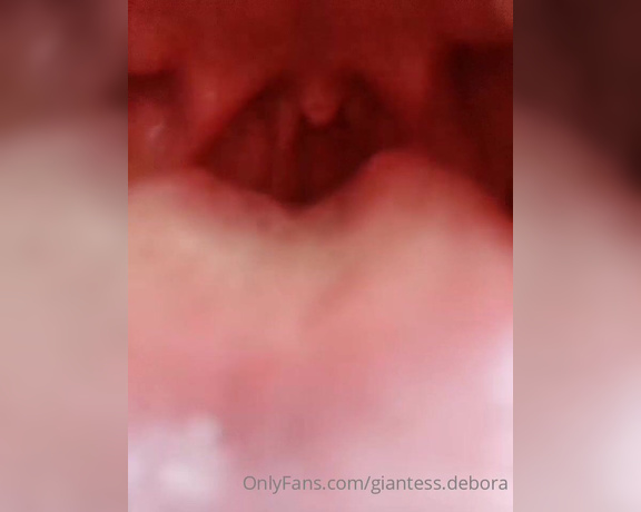 Giantess Debora aka giantess.debora OnlyFans - The tiny one who could see my epiglottis for the first time #vore #wetTongue #mouth #Pov #spit