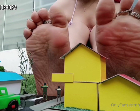 Giantess Debora aka giantess.debora OnlyFans - Debora finds a small city where live 2 tinies brothers , they decide to be the foot slaves of tha