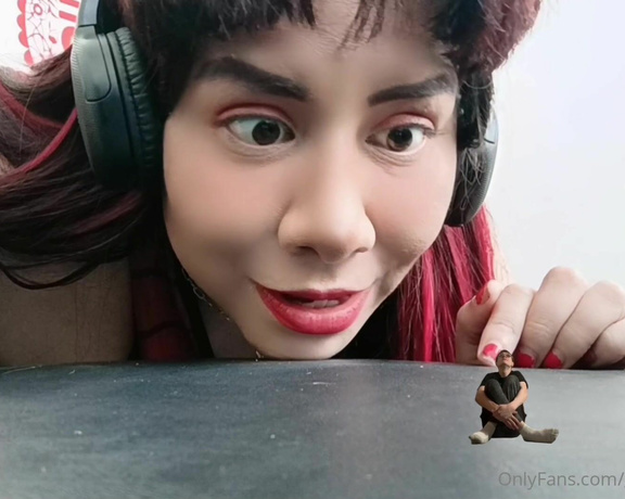 Giantess Debora aka giantess.debora OnlyFans - Vore tiny snack 15min A little juuce snack appears my food bowl, what should I do with this litt