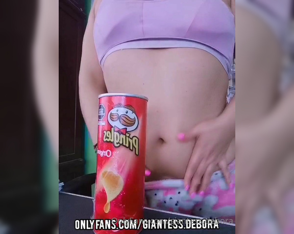 Giantess Debora aka giantess.debora OnlyFans - Pringles vore video 6min The people say that the pringles now come tiny shrunken boys