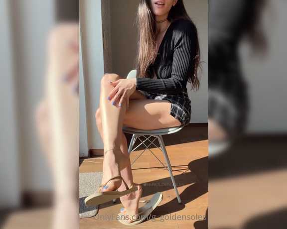 Gianna aka G_goldensoles OnlyFans - You’re lucky I’m even letting you stroke as I dangle my flip flops 1