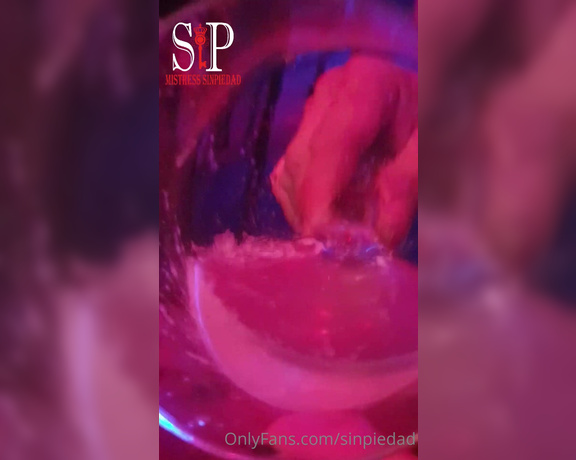 Mistress SinPiedad aka Sinpiedad Onlyfans - Would you like to see how I squirt and I order to drink to My slave Thats only a bit but