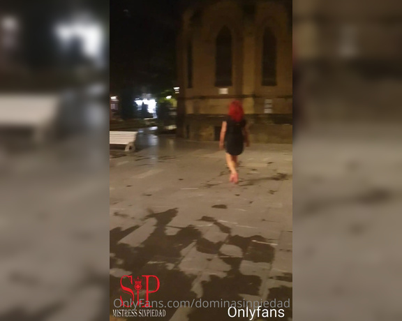 Mistress SinPiedad aka Sinpiedad Onlyfans - Last night in San Sebastin walking after dinner with a slave Would you like to be him