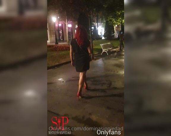 Mistress SinPiedad aka Sinpiedad Onlyfans - Last night in San Sebastin walking after dinner with a slave Would you like to be him