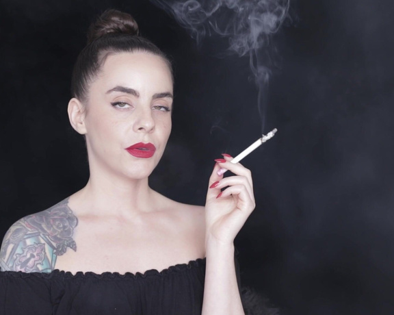 ManyVids - Dani Lynn - Smoking in Long Black Dress