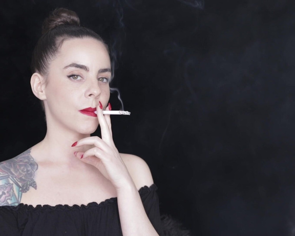 ManyVids - Dani Lynn - Smoking in Long Black Dress