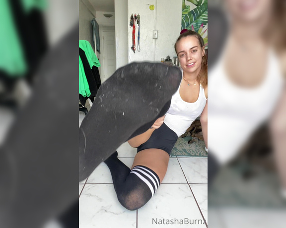 Goddess Tall Tasha aka Goddesstalltasha Onlyfans - Black knee high socks removal