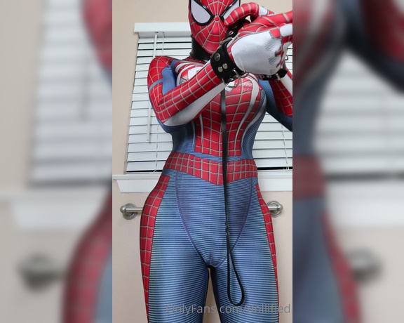 Dollified aka dollified OnlyFans - With my spidey mask on over my silicone doll mask, time to lock myself