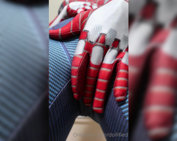 Dollified aka dollified OnlyFans - A real low, tight, and close angle vid of my pussy stuck tight inside my spidey