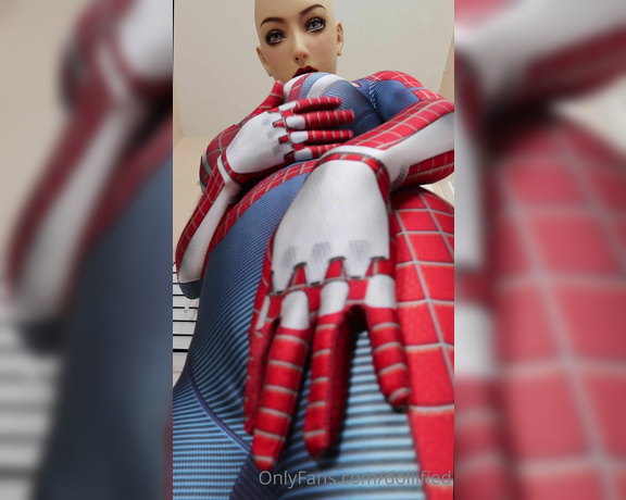 Dollified aka dollified OnlyFans - A real low, tight, and close angle vid of my pussy stuck tight inside my spidey