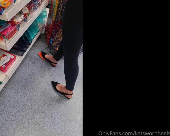 Kats Worn Heels aka katswornheels OnlyFans - I love it when people leave things on the floor when im out shopping Retail crushing