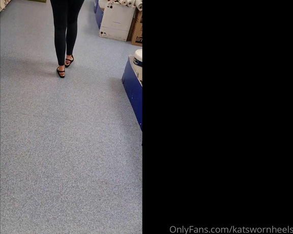 Kats Worn Heels aka katswornheels OnlyFans - I love it when people leave things on the floor when im out shopping Retail crushing