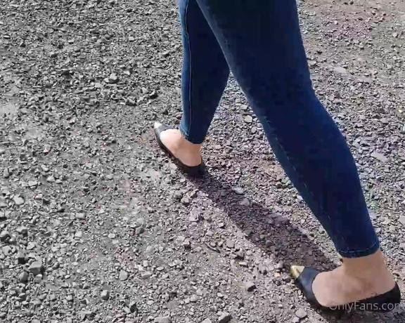 Kats Worn Heels aka katswornheels OnlyFans - Follow me as I go for a stroll down this gravel country track