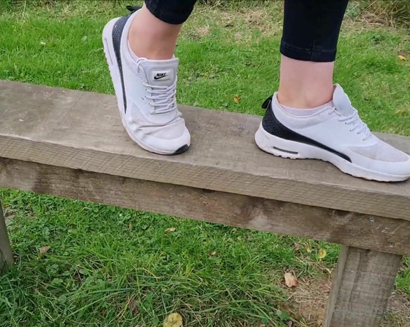 Kats Worn Heels aka katswornheels OnlyFans - When you are out for a country walk in your white gym trainers and think fuck