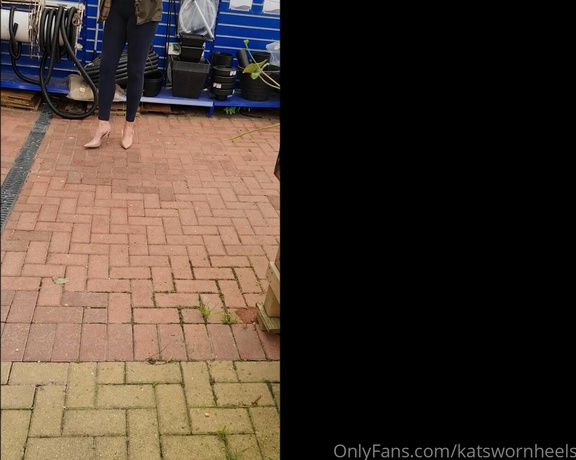 Kats Worn Heels aka katswornheels OnlyFans - Candid stiletto slingback slipping at the garden centre yesterday