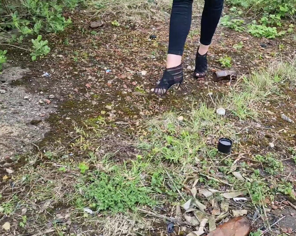 Kats Worn Heels aka katswornheels OnlyFans - Lets see how they like being sank deep into the grass