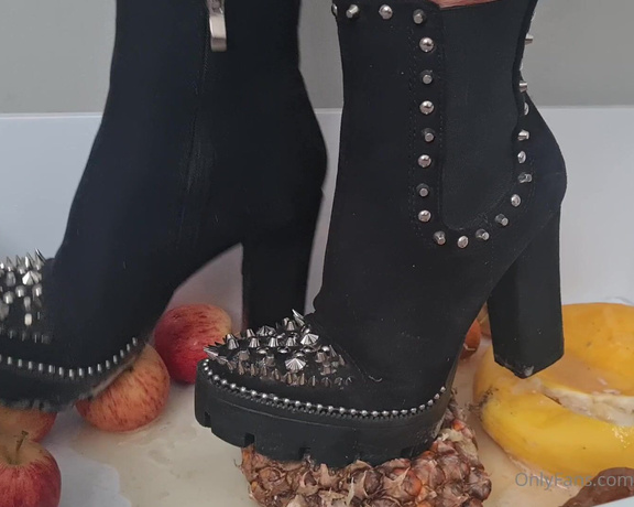 Kats Worn Heels aka katswornheels OnlyFans - Fruit crushing part 1 I start out crushing all of this out of date fruit under