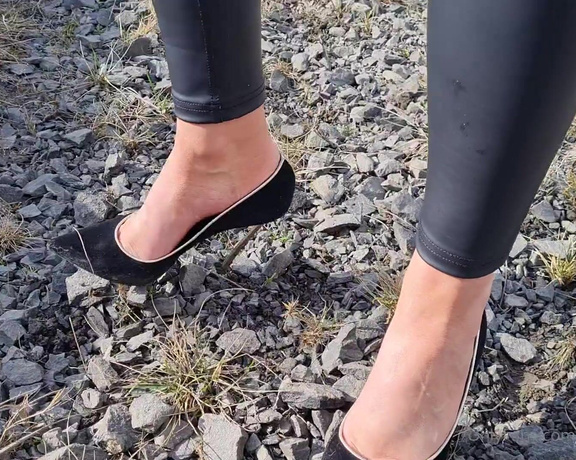 Kats Worn Heels aka katswornheels OnlyFans - These Suede Casadei heels have already been submerged in a huge puddle, now time for some