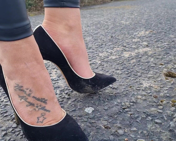 Kats Worn Heels aka katswornheels OnlyFans - These Suede Casadei heels have already been submerged in a huge puddle, now time for some