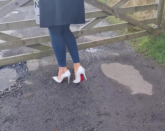 Kats Worn Heels aka katswornheels OnlyFans - So first trip out for the white patent Hot Chicks Lets make these soles a little