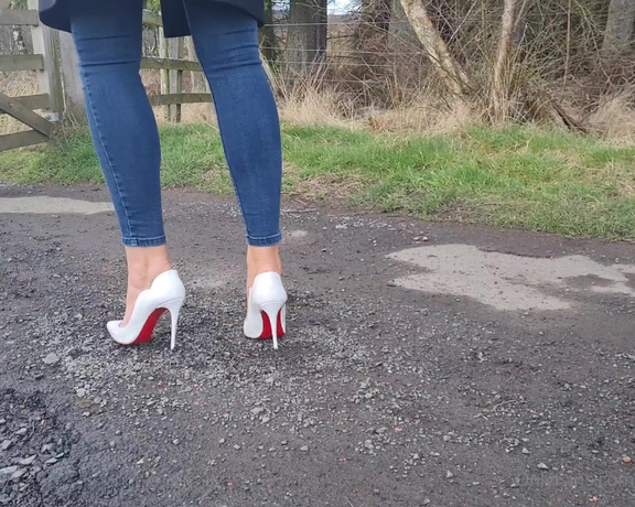 Kats Worn Heels aka katswornheels OnlyFans - So first trip out for the white patent Hot Chicks Lets make these soles a little