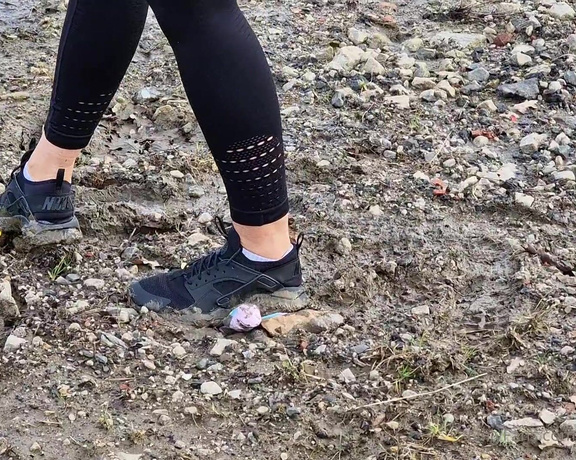 Kats Worn Heels aka katswornheels OnlyFans - Poor teddies crushed into the mud under my trainers