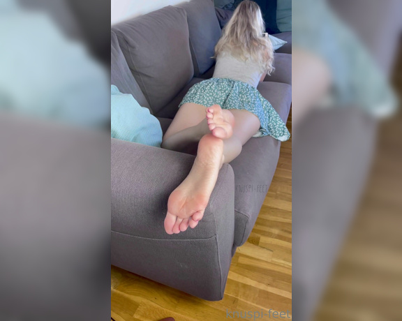 Knuspi-feet aka knuspi-feet OnlyFans - Feetknuspi feet 2922471958) chilling on the sofa, ignoring you, while you have the perfect view of my feet what