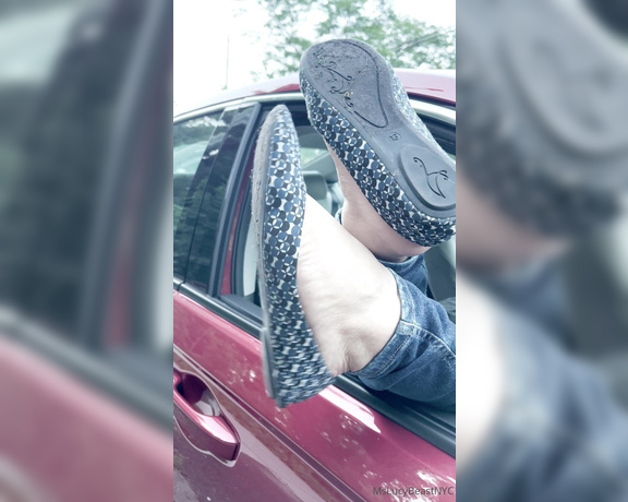 Lucy Beast NYC aka mslucybeastnyc OnlyFans - Some shoe play out car window wearing flats…