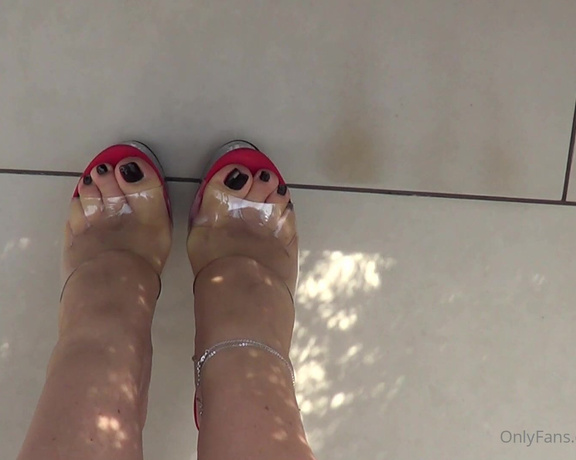 Madiheels aka madiheels OnlyFans - Summer Memories  I sunbathe on my balcony and wear transparent 7 inch heels