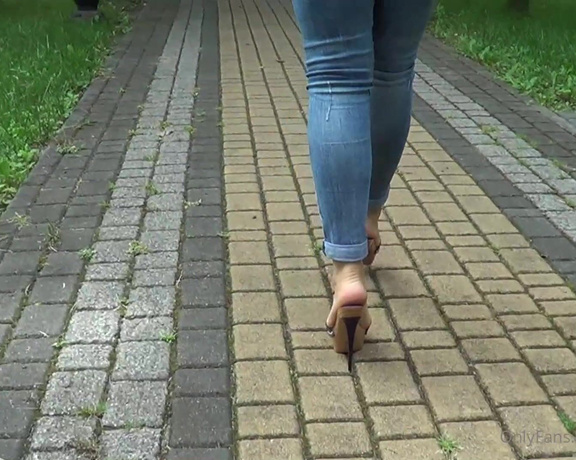 Madiheels aka madiheels OnlyFans - A walk in the park in very sexy high heels  Gianmarco Lorenzi designer heels 17