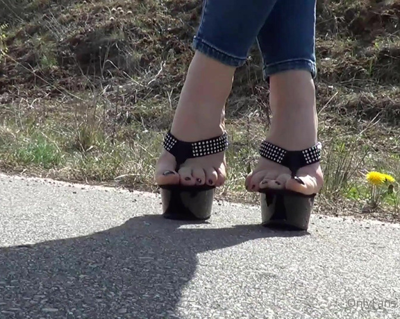 Madiheels aka madiheels OnlyFans - High heel thongs  spring walk