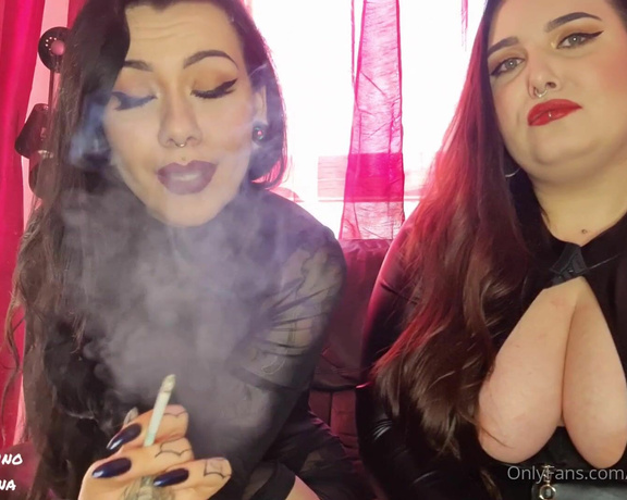 Mistress_Karino aka mistresskarino OnlyFans - You are just a human ashtray for Us you are a beta loser guy and you