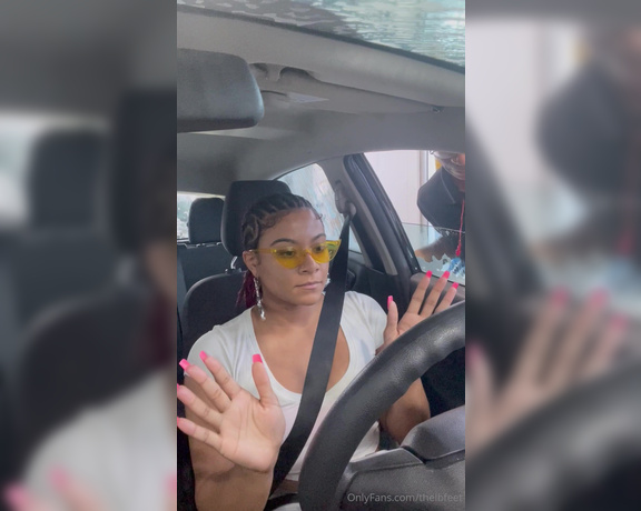 TheLBfeet aka thelbfeet OnlyFans - I was trying to make you a video at the car wash and I got interrupted