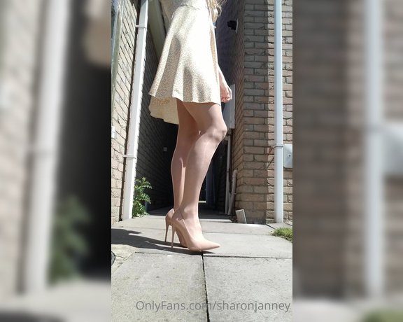 Sharon Janney aka sharonjanney OnlyFans - Part 1 in the sun with my shiny pantyhose and no panties, Dont forget to message