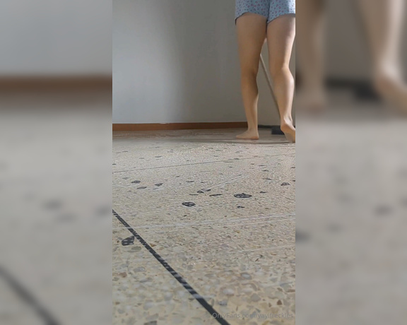 Yayifreckles aka yayifreckles OnlyFans - My ass looks cute in this position as I clean the floor And right And