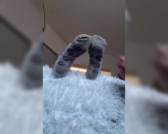 GreatBritishFeet aka solecatcher OnlyFans - Fluffy slippers and socks sniff and removal with foot cuckolding role play